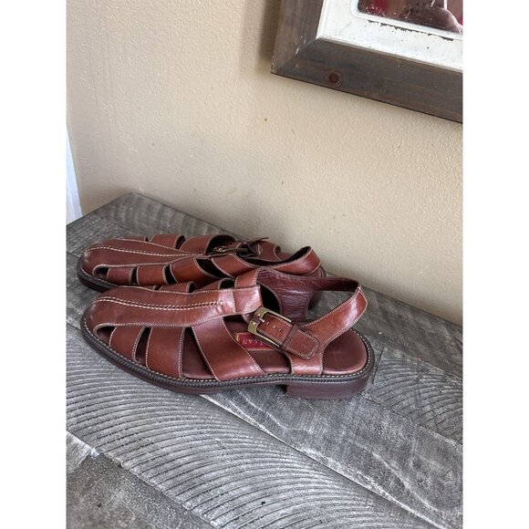 Cole Haan Fisherman Sandals Men’s, Size 10d, Brown Leather - Picture 1 of 6